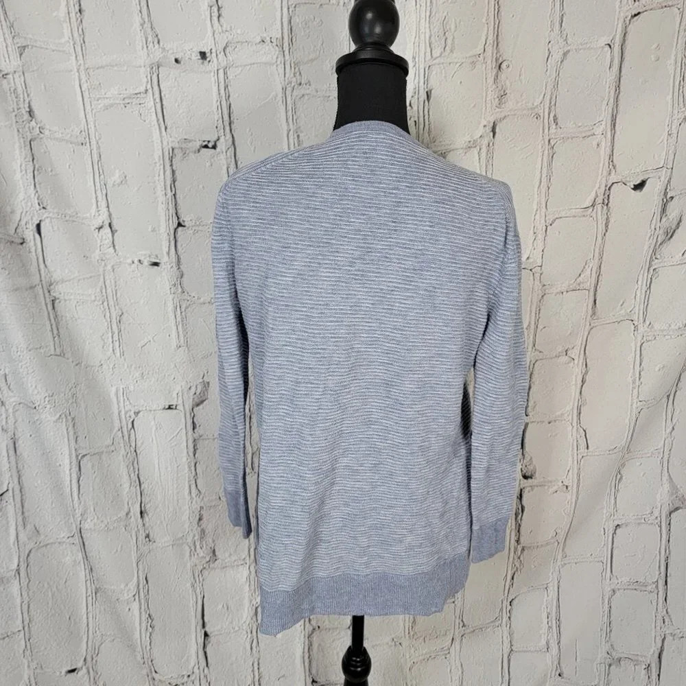Madewell Cardigan Womens Blue Textured Ribbed Open Front Boho Sz XXS - Picture 4 of 5
